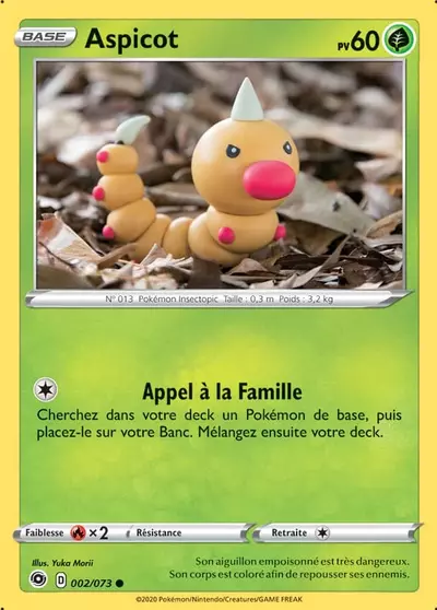 carte du pokémon Aspicot
