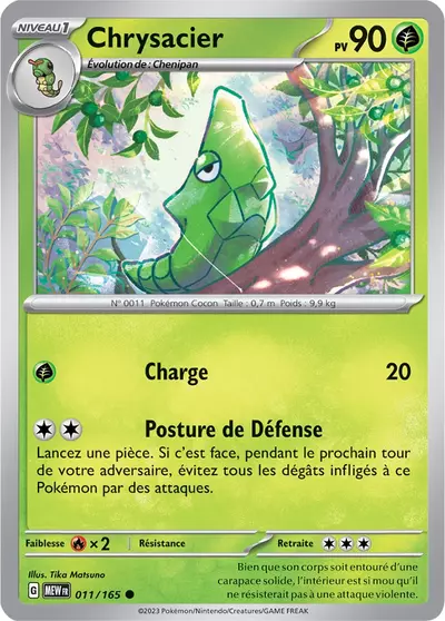 carte du pokémon Chrysacier