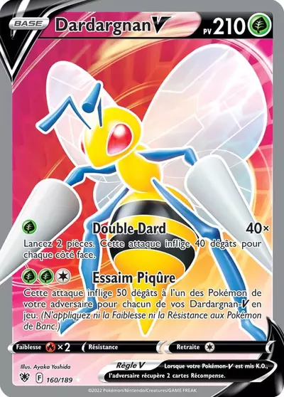 carte du pokémon Dardargnan