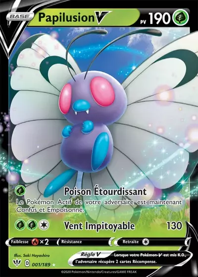carte du pokémon Papilusion